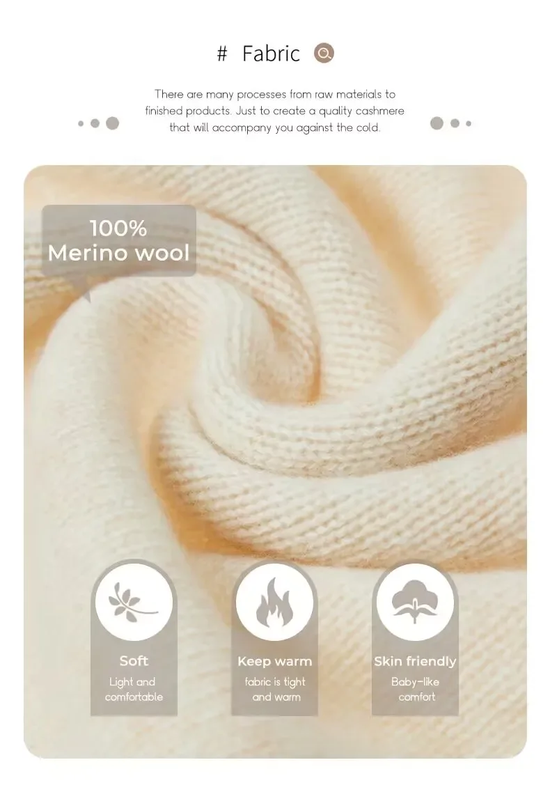 100% pure wool 2024 autumn and winter new cashmere sweater women's V-neck pullover fashion solid color long sleeve pullover - Image 8
