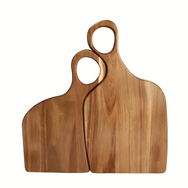 2 Pcs Walnut Cutting Board Set with Handles - Image 6