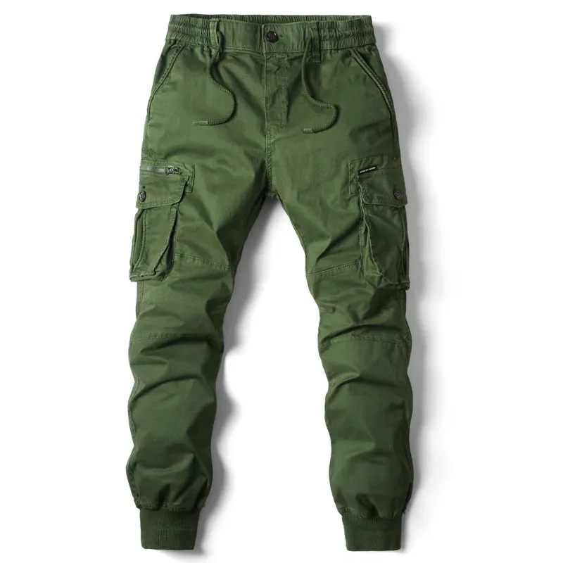2025 New Spring Men's Cotton Cargo Pants Clothing Autumn Casual Fashion Elastic Waist Quality Pantalones Tipo Cargo Pants Men - Image 4