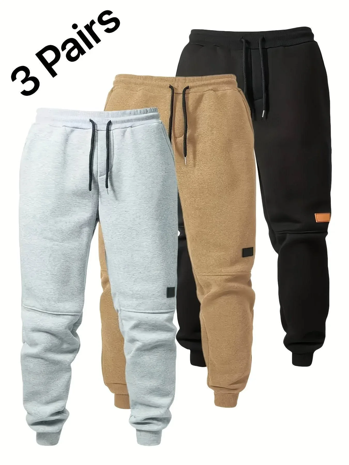 3-Pack Men's Fleece Jogger Sweatpants - Image 3