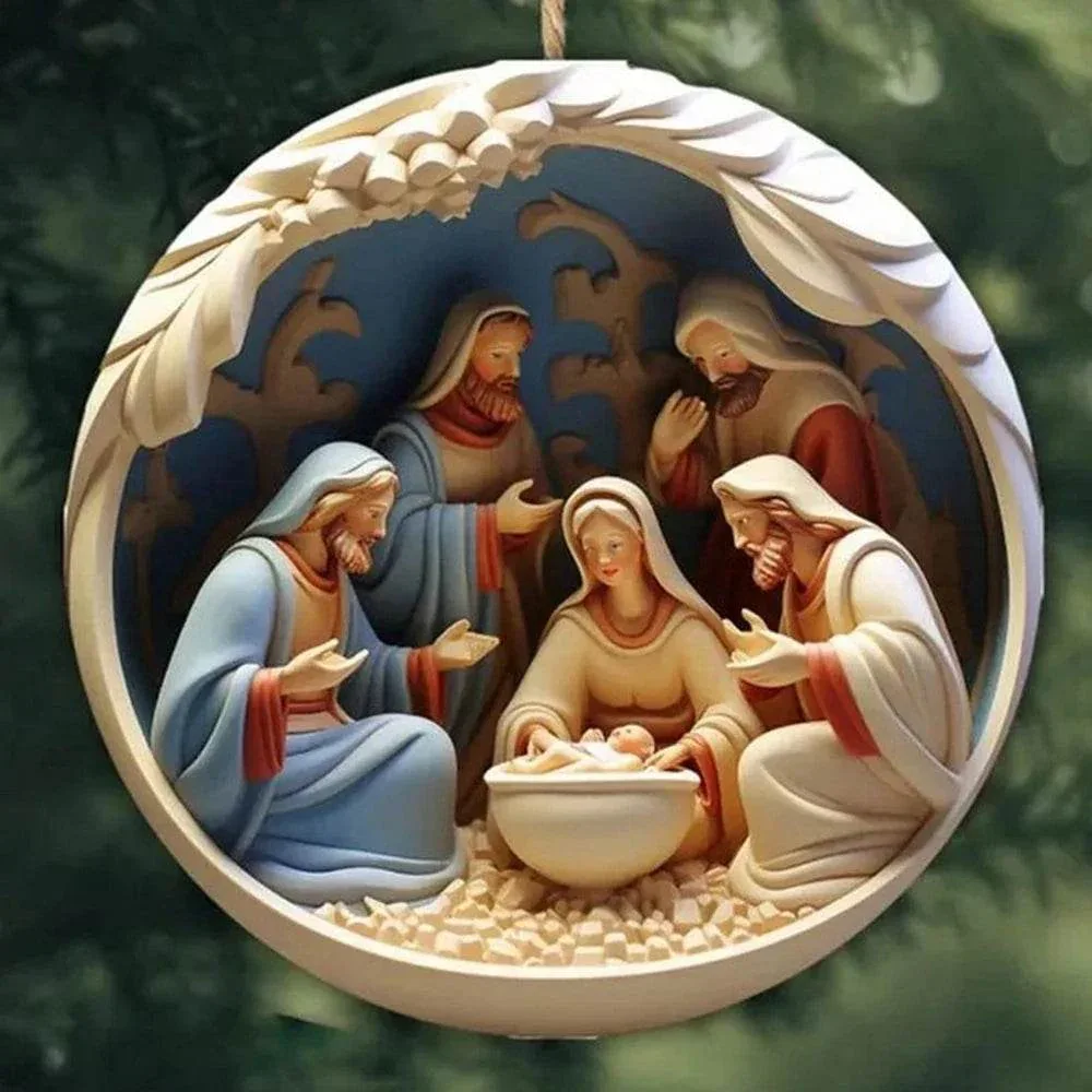 Classic Christmas Nativity Ornaments (1 / 6 / 12 PCs) - Image 21