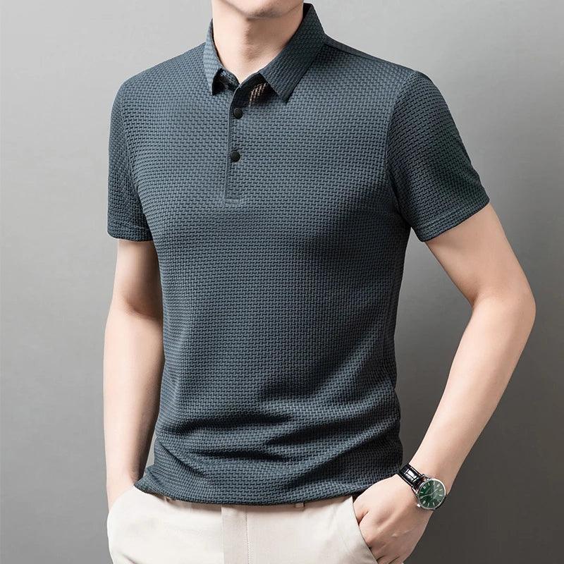AirKnit Breathable Textured Polo Shirt - Image 12