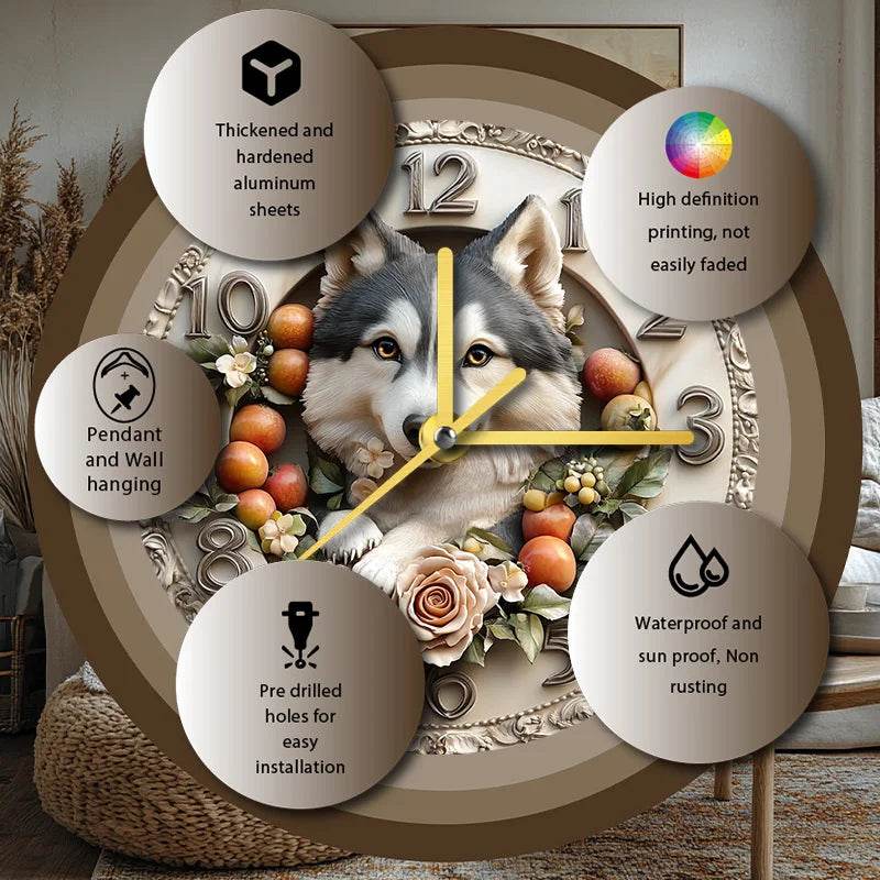 Alaskan Malamute Silent Wall Clock - Image 8