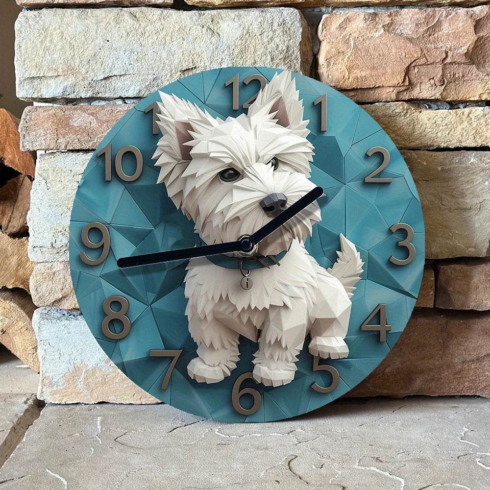 West Highland White Terrier Silent Wall Clock - Image 2
