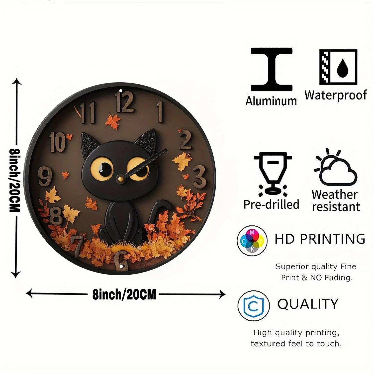 Autumn Kitty 2D Metal Wall Art Decor Sign - Image 6