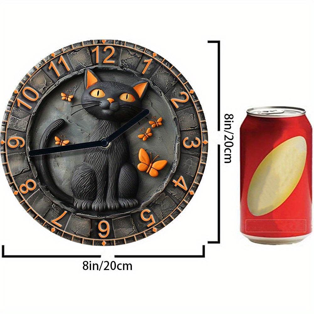 Black Cat Silent Wall Clock DIY Kit - Image 5