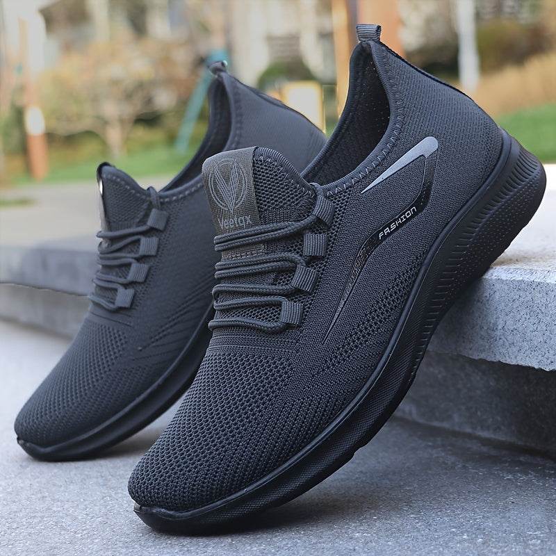 Breathable Men's Slip On Sneakers, Lightweight Comfortable Woven Non Slip Outdoor Training Running Workout - Image 8