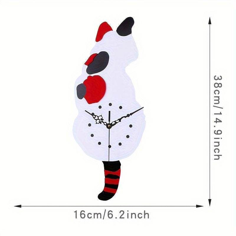 Charming Swinging Tail Kitten Clock for Any Room Decor - Image 2