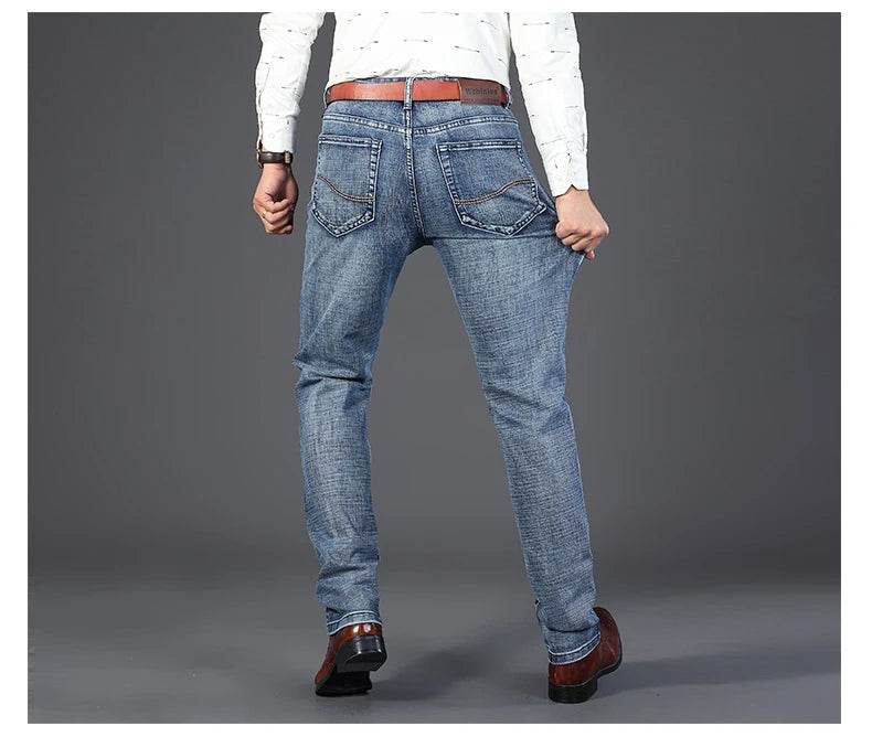 Classic Stretch Business Denim Jeans - Image 9