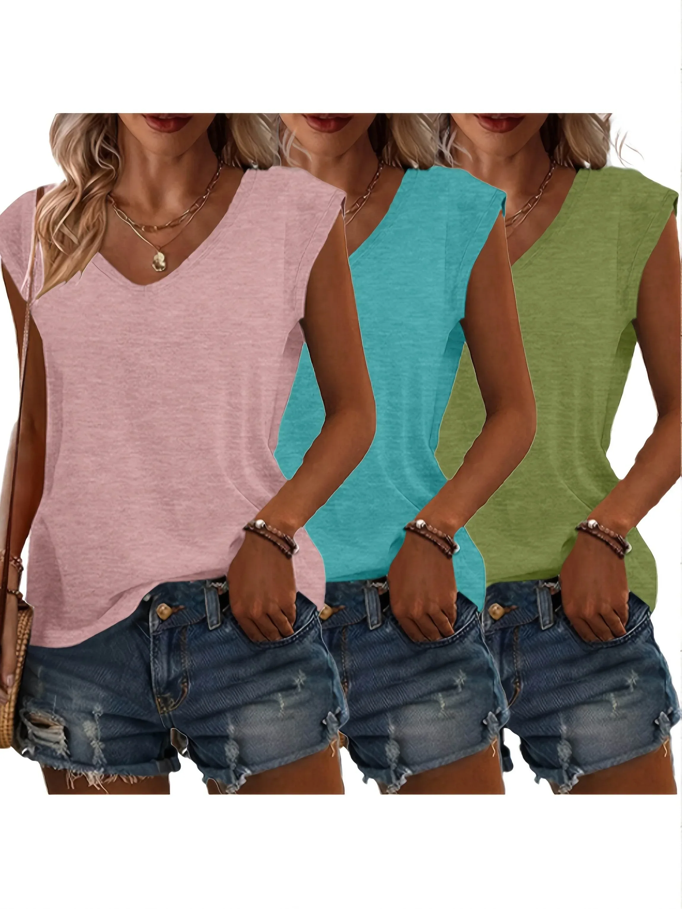 Classic V-Neck Tee (3-Pack Set) - Image 8