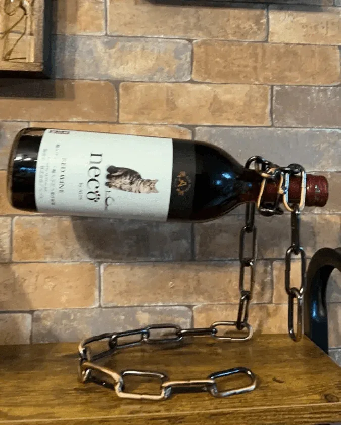 Floating Chain Wine Bottle Holder - Image 11