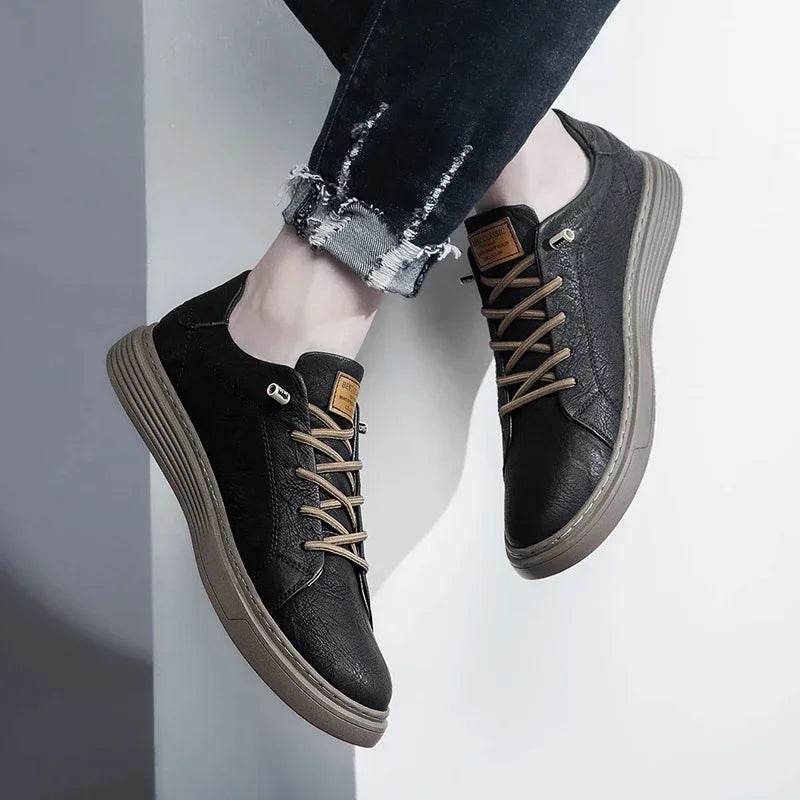 Genuine Leather Casual Oxford Sneakers - Image 2