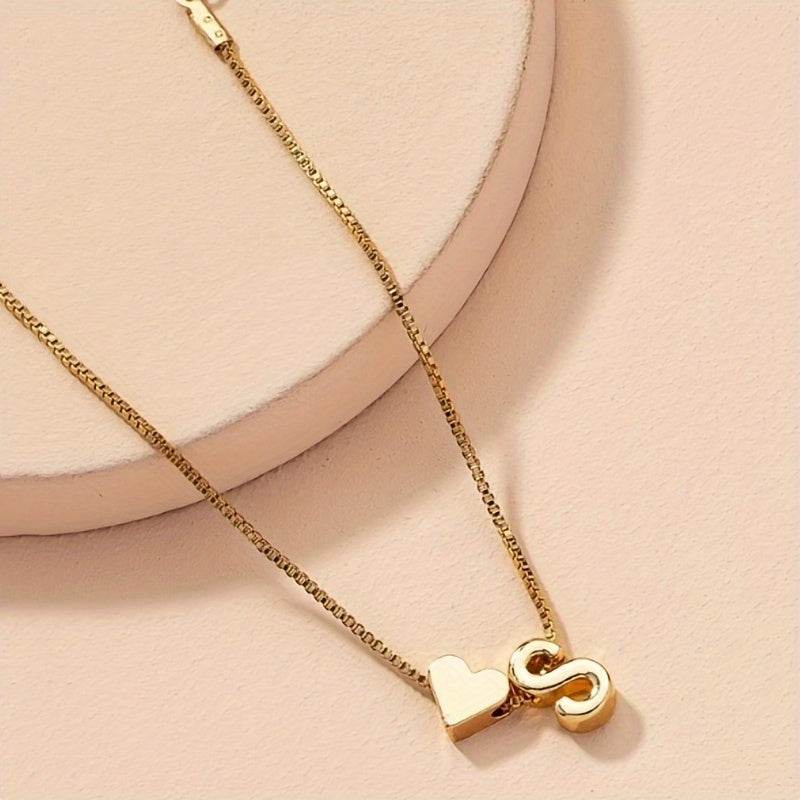 Gold Heart Initial Bracelet - Image 11