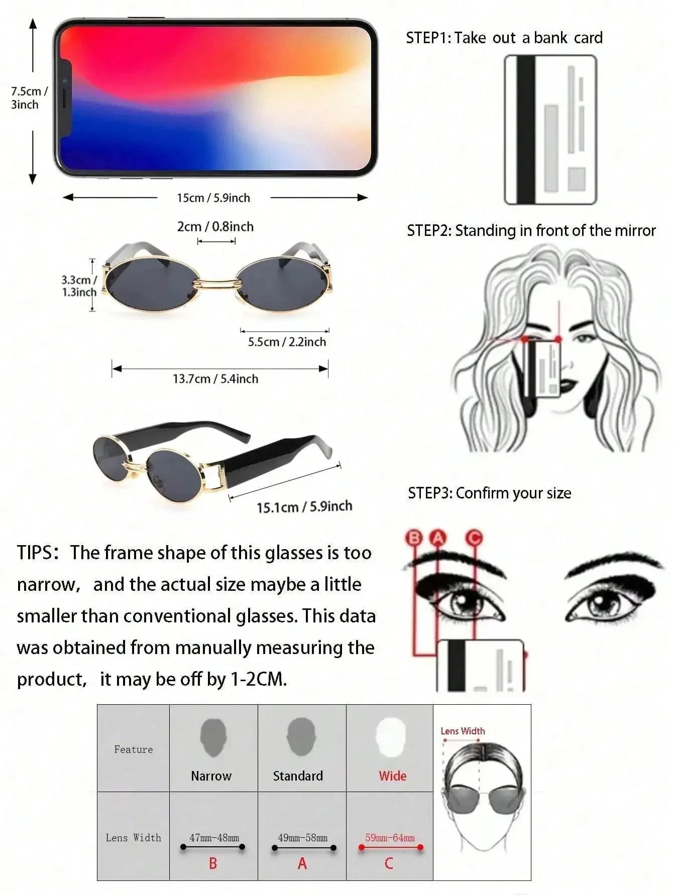 Gold Oval Retro Sunglasses - Image 18