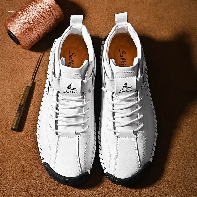 Handmade Split Leather Sneakers - Image 23