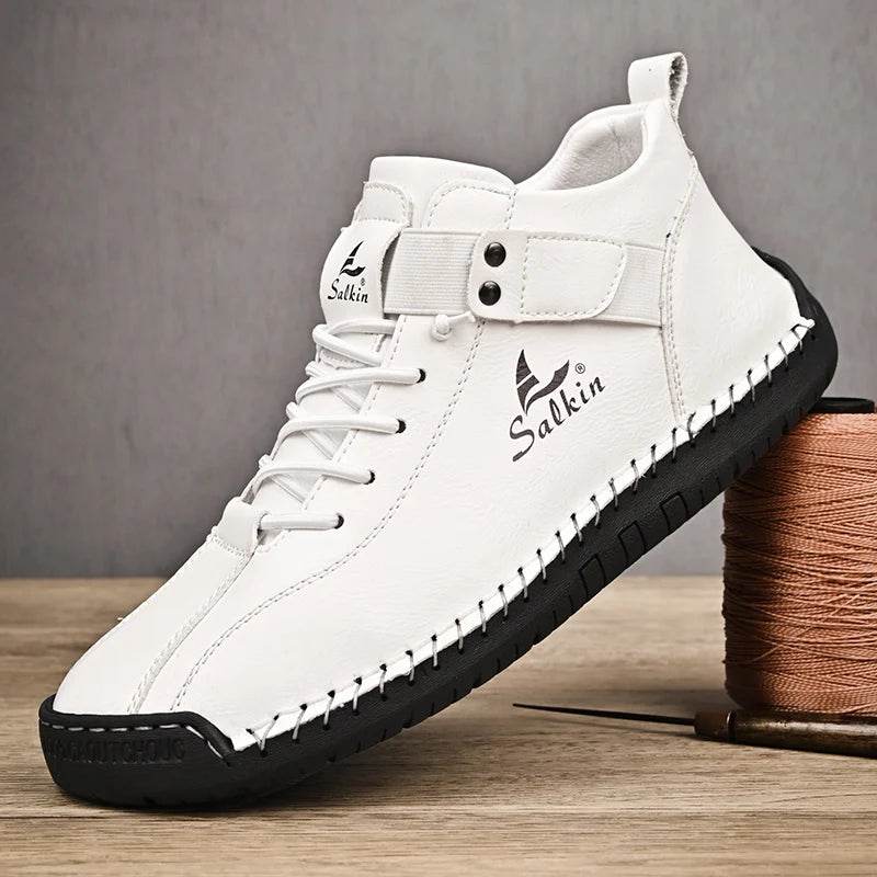 Handmade Split Leather Sneakers - Image 3