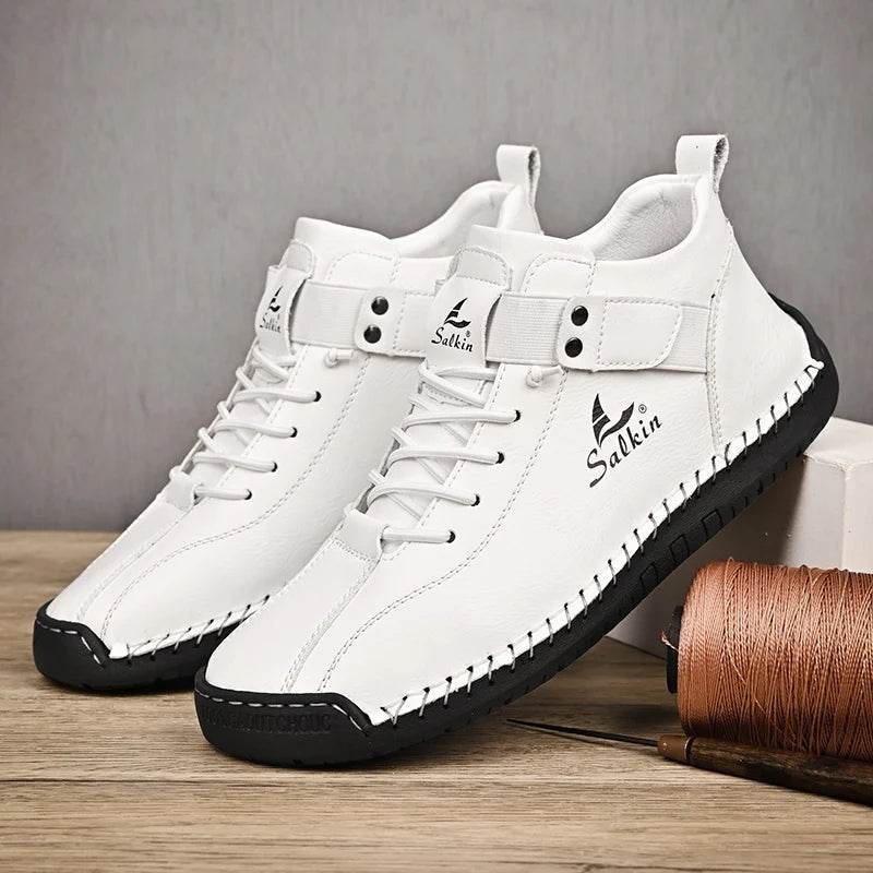 Handmade Split Leather Sneakers - Image 8
