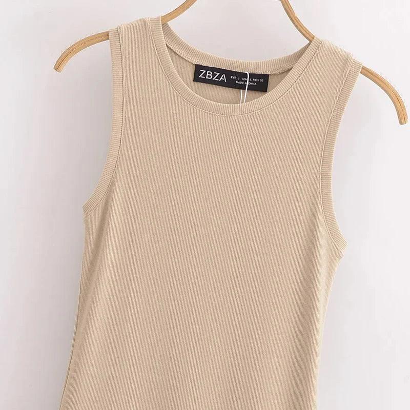 HXAO Khaki Elegant Long Dresses 2025 Women's Spring Sleeveless Black Dresses Fashion Casual Party Y2k Dress Vestidos For Female - Image 8