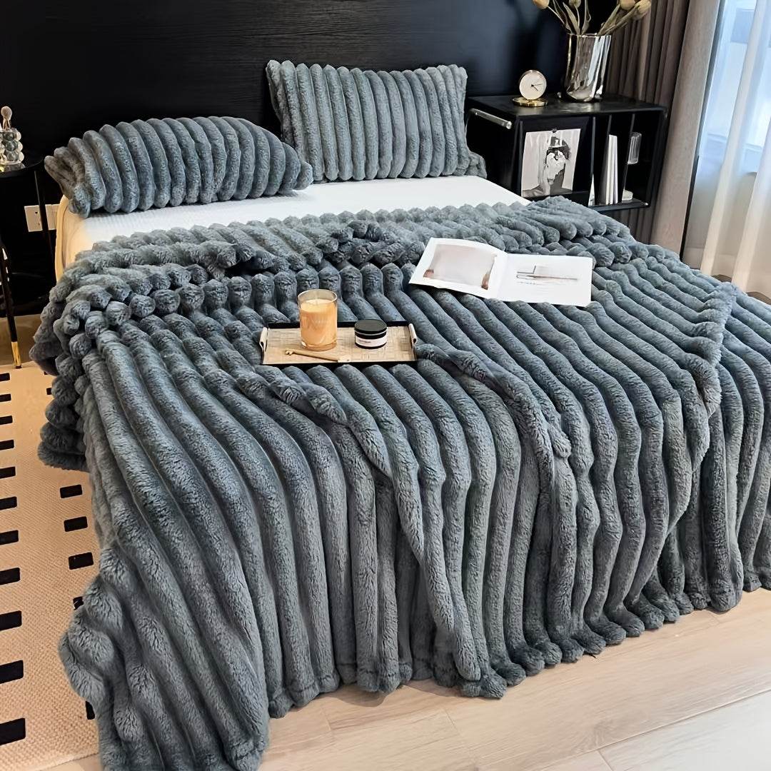Luxe Faux Rabbit Fur Throw Blanket - Image 13