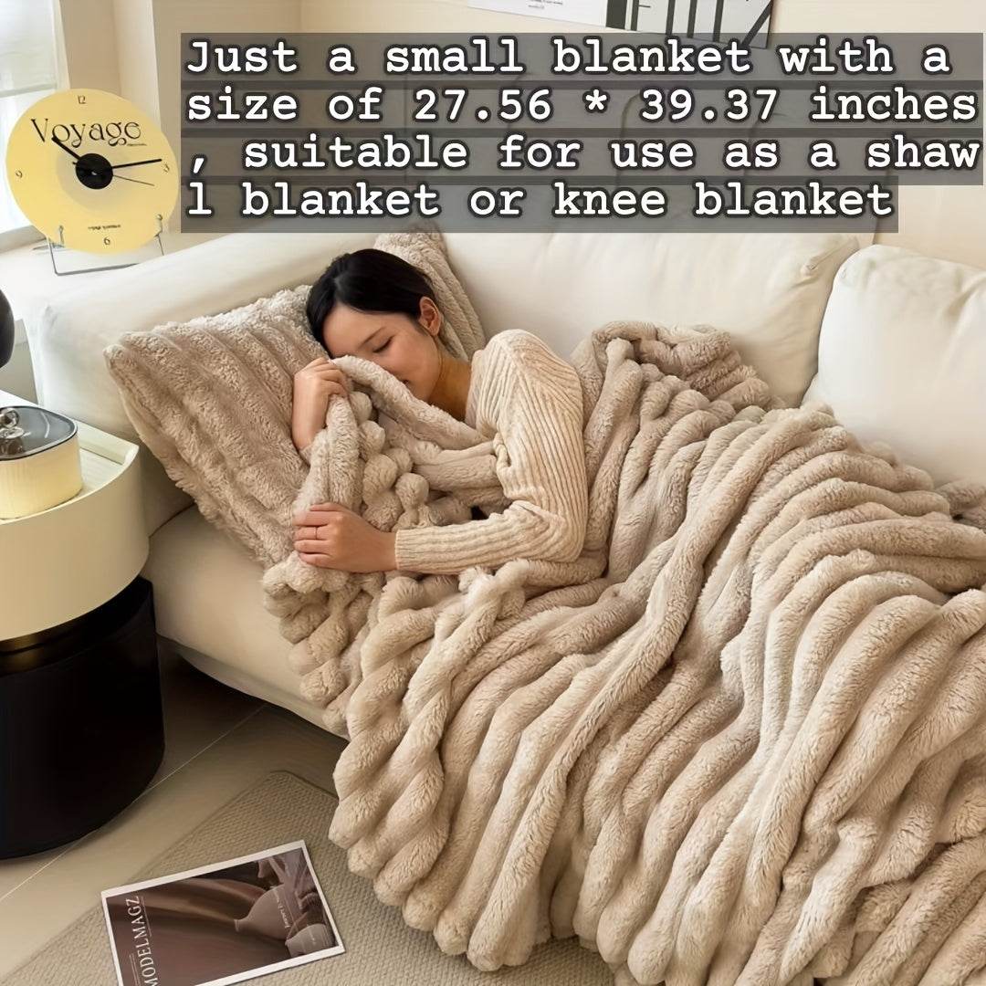 Luxe Faux Rabbit Fur Throw Blanket - Image 21
