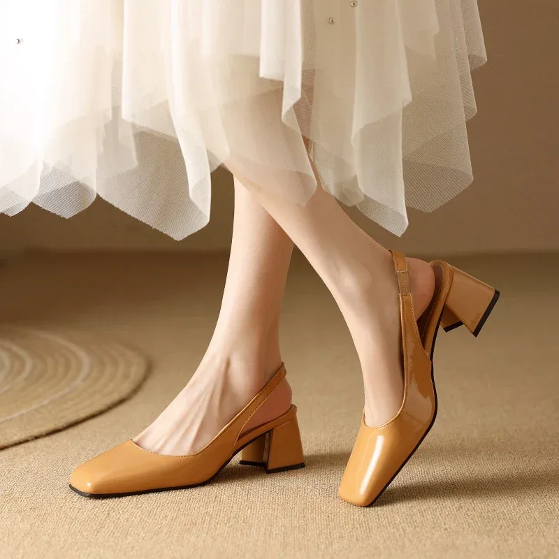 Patent Leather Slingback Pumps - Image 2