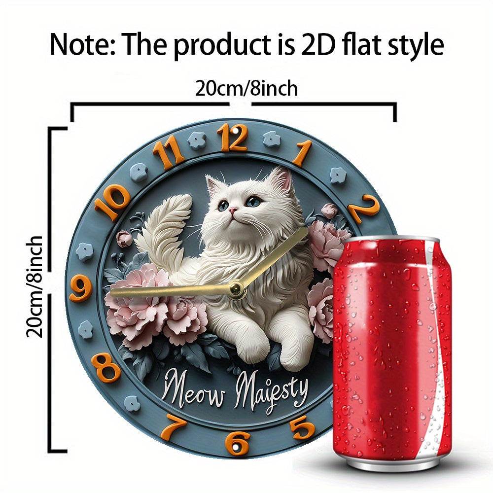 Persian Cat Silent Wall Clock Decor Gift - Image 8