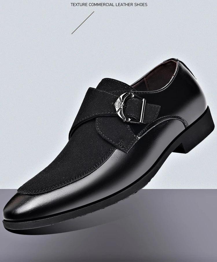 Polished Leather Buckle Loafers - Image 9