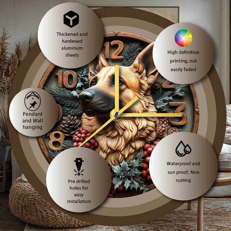 German Shepherd Silent Wall Clock - Image 8