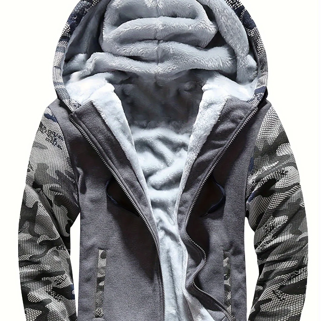 Sherpa-Lined Zip Hoodie Jacket - Image 13
