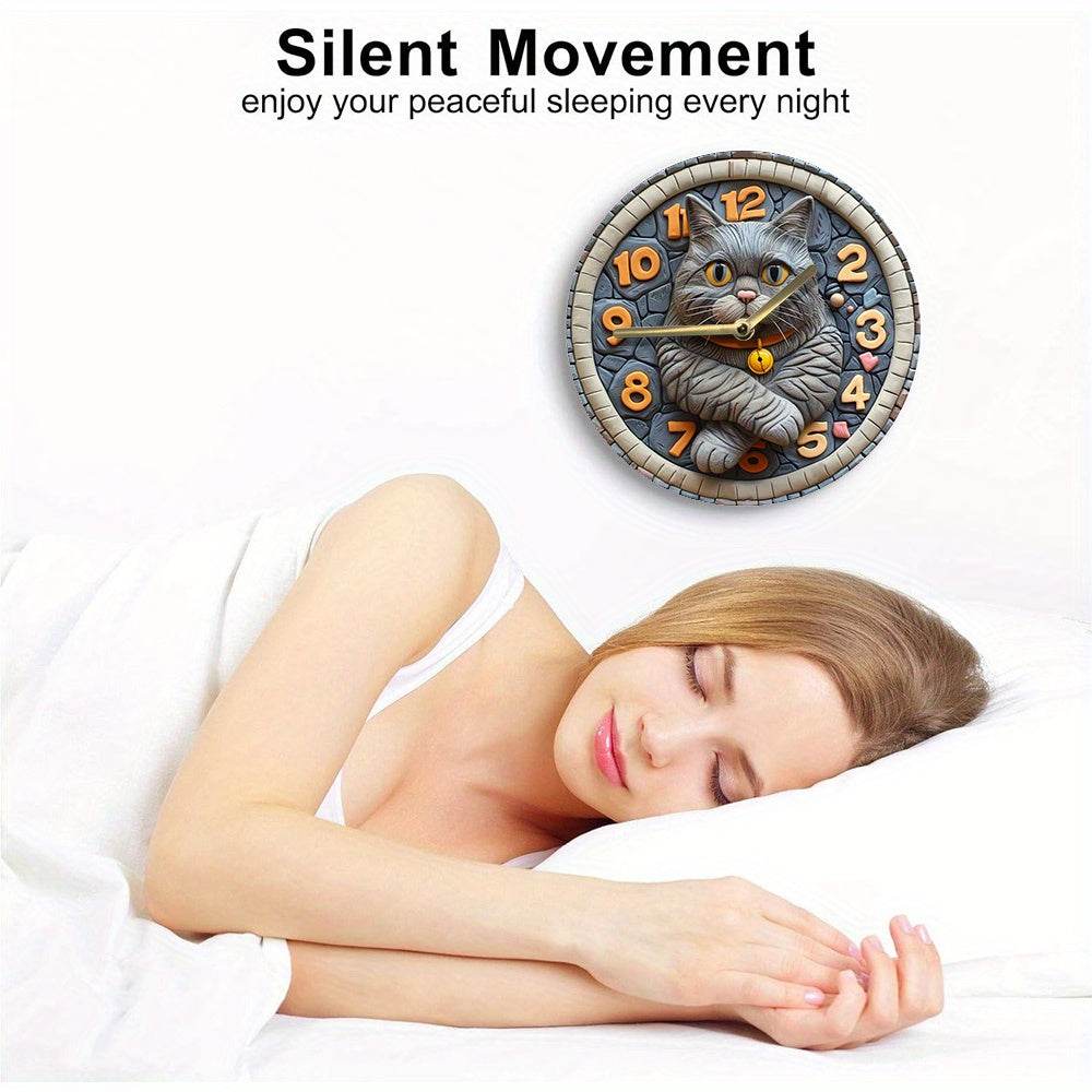 Silent British Shorthair Cat Wall Clock - Image 5