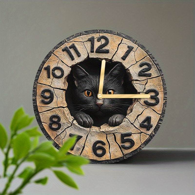 Cute Cat Silent Wall Clock - Image 20