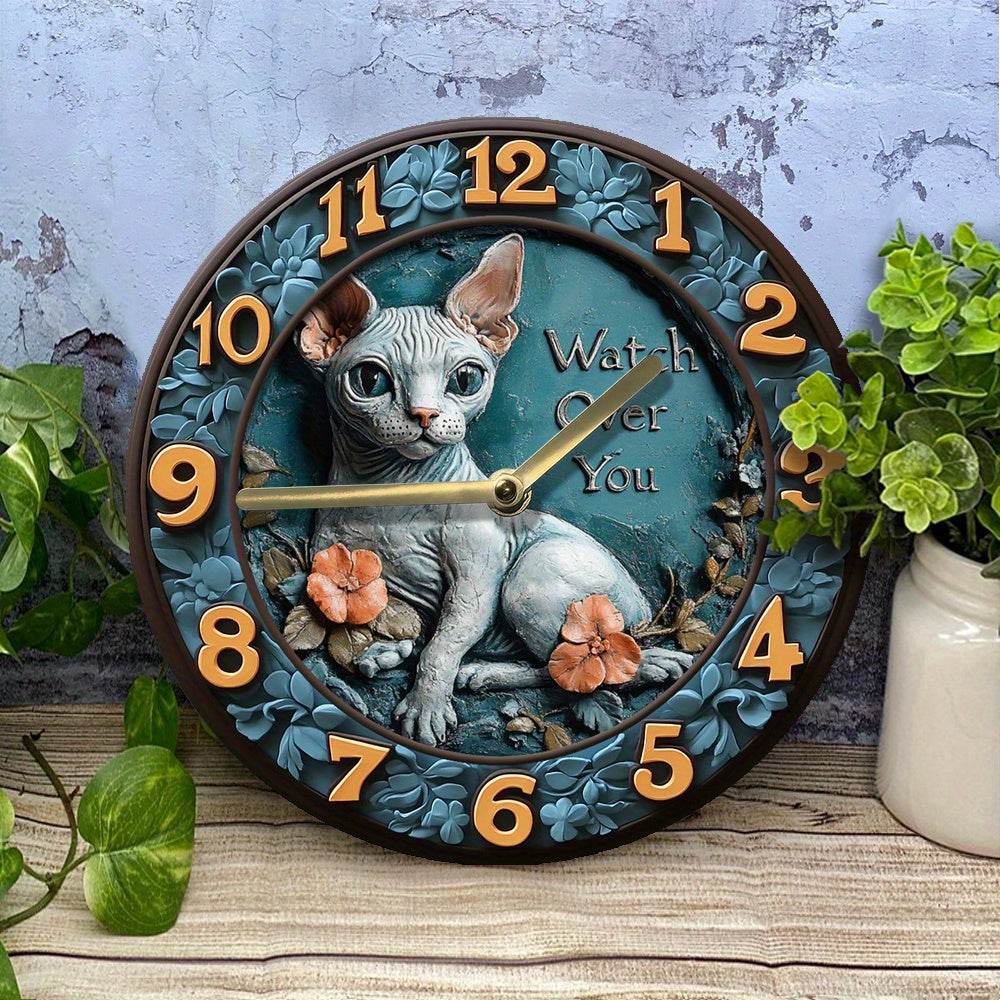 Sphynx Cat Silent Wall Clock Ideal Gift