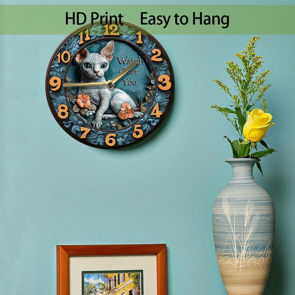 Sphynx Cat Silent Wall Clock Ideal Gift - Image 4