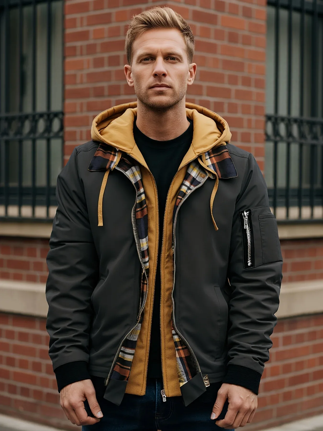 Hooded Fleece Lined Jacket - Image 18