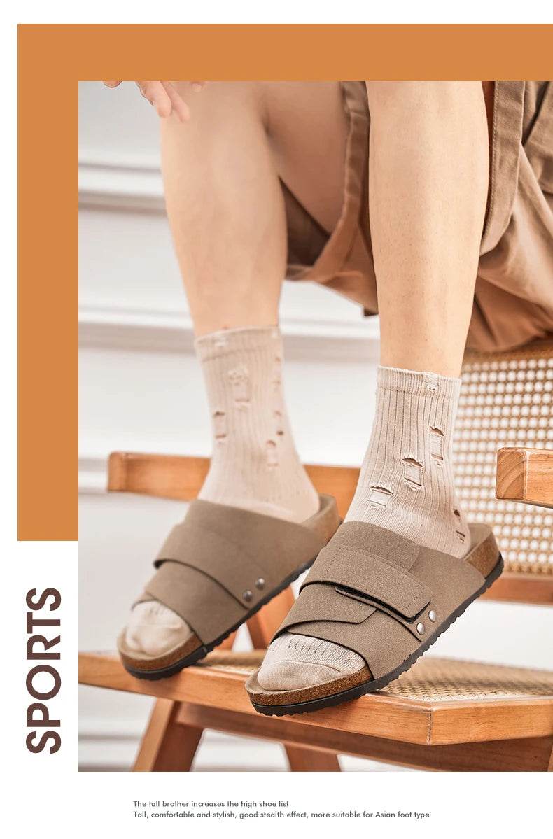 Suede Strap Slide Sandals - Image 20