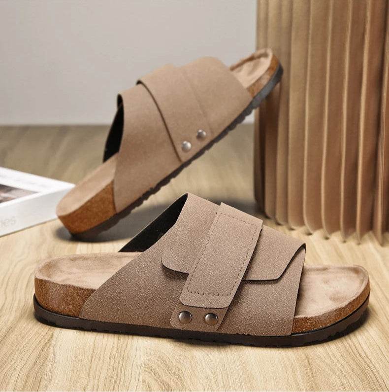 Suede Strap Slide Sandals - Image 5