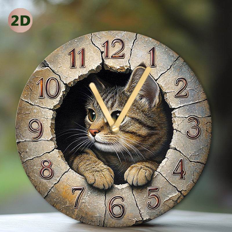 Tranquil Jungle Cat Silent Wall Clock NatureInspired Decor - Image 4