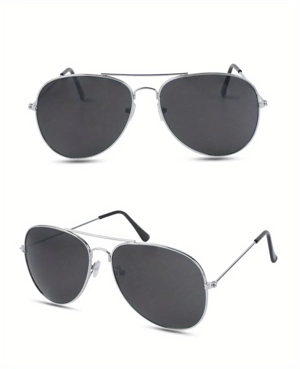 Unisex Retro Mirrored Aviator Sunglasses - Image 24