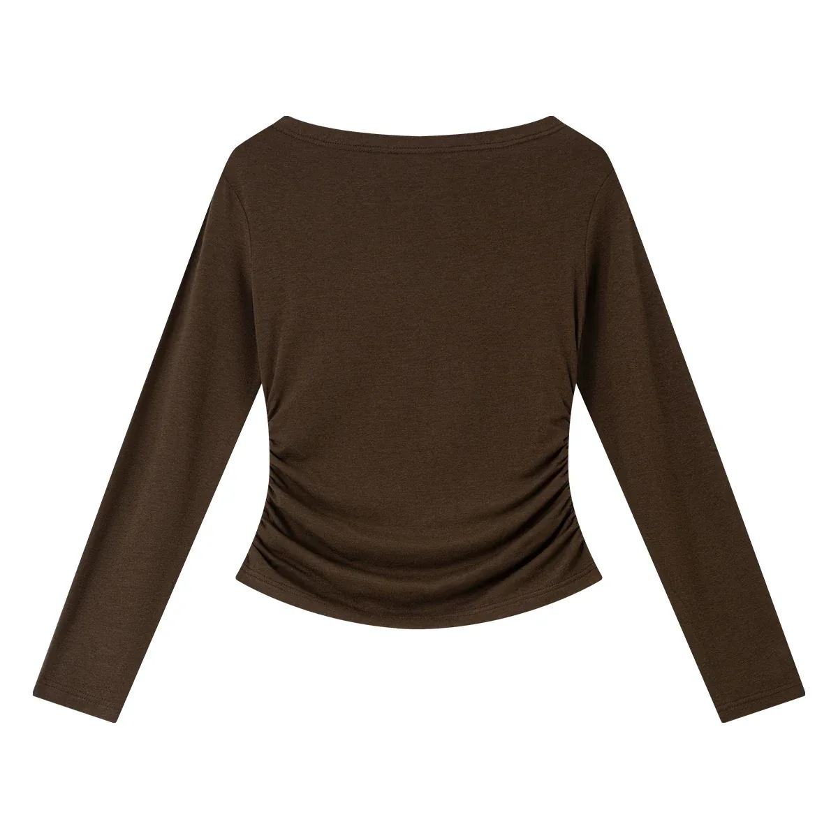 VIMLY Tops Woman 2025 Autumn French Slash Neck Long Sleeve Ladies T-shirts Casual Knitted Slim Fit Strecth Female Tees A3039 - Image 6