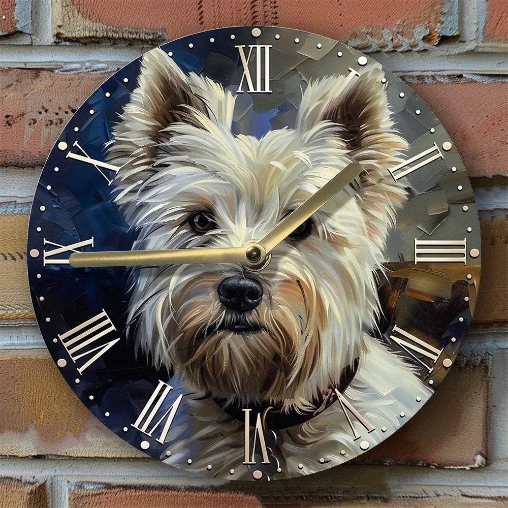 West Highland White Terrier Silent Wall Clock