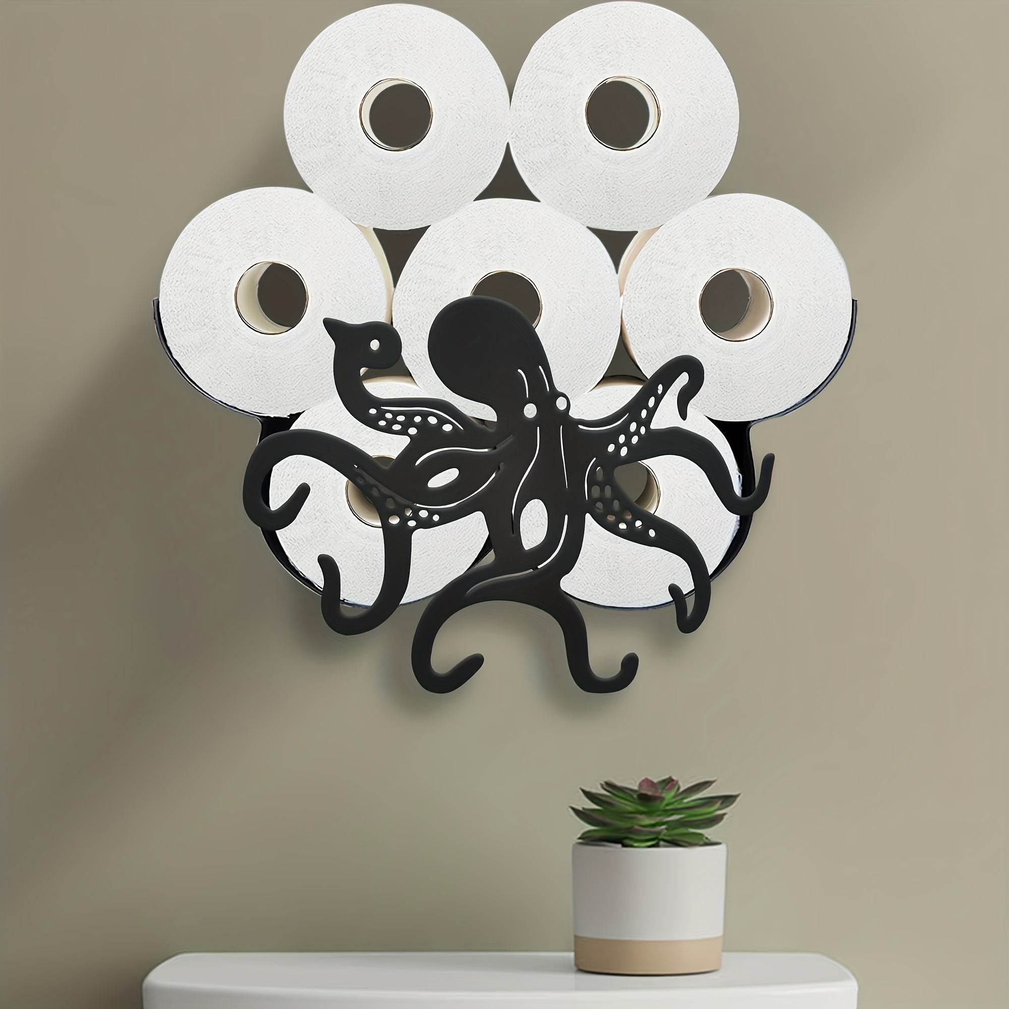 Whimsical Octopus Toilet Paper Holder Rack - Image 5